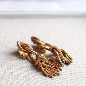Vintage Chain Knot Earrings by Boucher